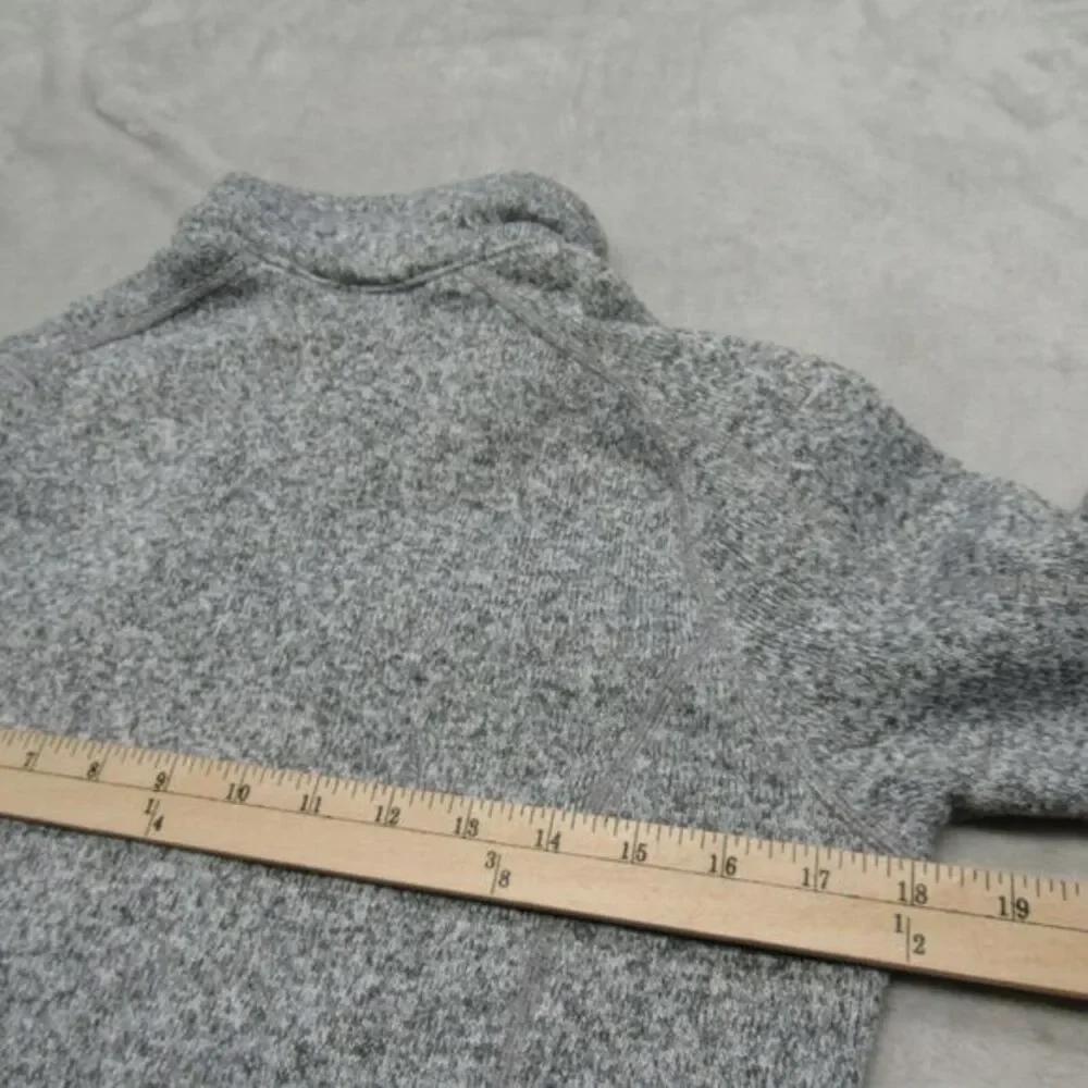 Patagonia Better Sweater Womens Small Gray Knitted Fleece 1/4 Zip‎ Pullover Logo